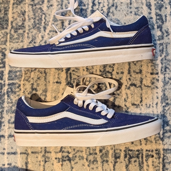 Navy Blue Classic Old-Skool Vans - Picture 2 of 3